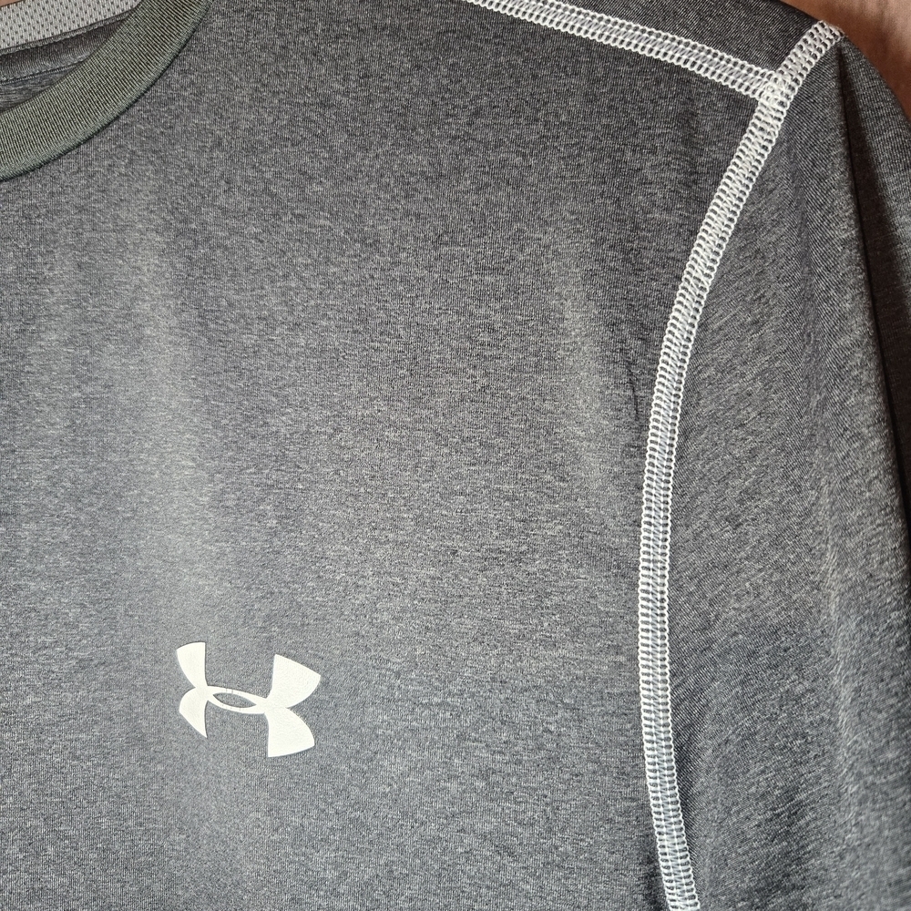Under Armour Men's Gray Heat Hear Performance Shirt Medium - Picture 2 of 8